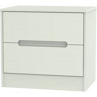 Product photograph of Monaco Cashmere Matt 2 Drawer Midi Chest from Choice Furniture Superstore