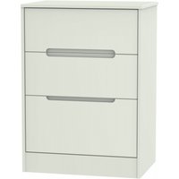 Product photograph of Monaco Cashmere Matt 3 Drawer Deep Midi Chest from Choice Furniture Superstore