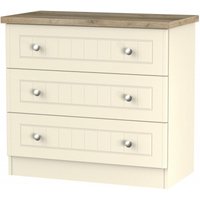 Product photograph of Vienna Cream 3 Drawer Small Chest from Choice Furniture Superstore