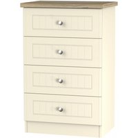 Product photograph of Vienna Cream 4 Drawer Midi Chest from Choice Furniture Superstore