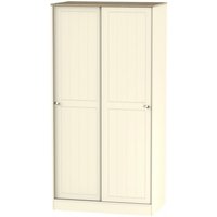 Product photograph of Vienna Cream 2 Door Sliding Wardrobe from Choice Furniture Superstore