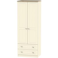 Product photograph of Vienna Cream 2 Door 2 Drawer Tall Wardrobe from Choice Furniture Superstore