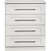 Product photograph of York White 4 Drawer Chest from Choice Furniture Superstore