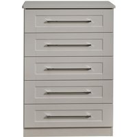 Product photograph of York Cashmere 5 Drawer Chest from Choice Furniture Superstore