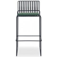 Product photograph of 2 X Finn Green Woven Fabric And Black Metal Bar Stool from Choice Furniture Superstore