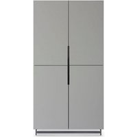 Product photograph of Alberto Grey And Chrome Metal2 Door Wardrobe from Choice Furniture Superstore