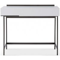 Product photograph of Alberto White And Chrome Metal 1 Drawer Dressing Table from Choice Furniture Superstore