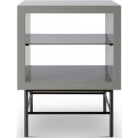 Product photograph of Alberto Grey And Chrome Metal Side Table from Choice Furniture Superstore