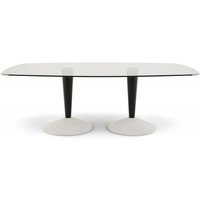 Product photograph of Iona Glass 8 Seater Pedestal Dining Table - Variant Available from Choice Furniture Superstore