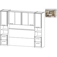 Product photograph of Rauch Rivera Sonoma Oak Overbed Unit For Divan Bed from Choice Furniture Superstore