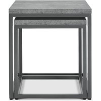 Product photograph of Bentley Designs Renzo Zinc And Dark Grey 2 Nest Of Lamp Tables from Choice Furniture Superstore