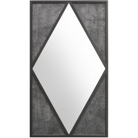 Product photograph of Bentley Designs Renzo Zinc And Dark Grey Rectangular Wall Mirror from Choice Furniture Superstore