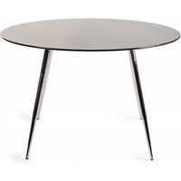 Product photograph of Bentley Designs Christo Black Marble Effect Tempered Glass 4 Seater Round Dining Table from Choice Furniture Superstore