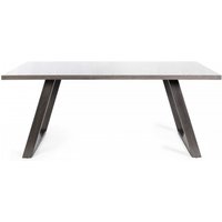 Product photograph of Bentley Designs Hirst Grey Painted Tempered Glass 6 Seater Dining Table from Choice Furniture Superstore