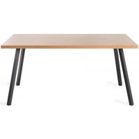 Product photograph of Bentley Designs Ramsay Oak Melamine 6 Seater Dining Table from Choice Furniture Superstore