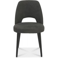 Product photograph of 2 X Bentley Designs Vintage Peppercorn Dark Grey Fabric Upholstered Chair from Choice Furniture Superstore