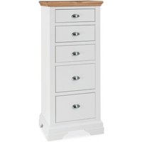 Product photograph of Bentley Designs Hampstead Two Tone 5 Drawer Tall Chest from Choice Furniture Superstore