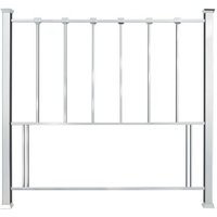 Product photograph of Bentley Designs Madison Shiny Nickel 4ft 6in Double Headboard from Choice Furniture Superstore