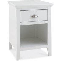 Product photograph of Bentley Designs Hampstead White 1 Drawer Bedside Cabinet from Choice Furniture Superstore