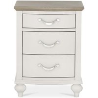Product photograph of Bentley Designs Montreux Grey Washed Oak And Soft Grey 3 Drawer Bedside Cabinet from Choice Furniture Superstore