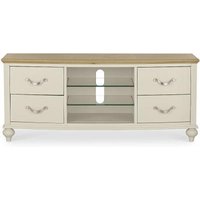 Product photograph of Bentley Designs Montreux Pale Oak And Antique White 4 Drawer Tv Unit from Choice Furniture Superstore