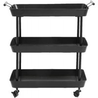 Product photograph of Nordal Black Trolley Table from Choice Furniture Superstore