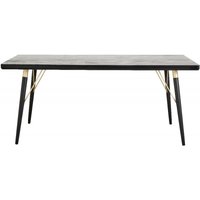 Product photograph of Nordal Black And Gold Dining Table - 6 Seater from Choice Furniture Superstore
