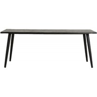 Product photograph of Nordal Hau Black Mango Wood Dining Table - 8 Seater from Choice Furniture Superstore