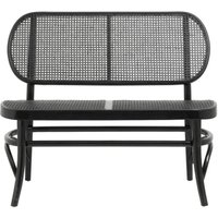 Product photograph of Nordal Wicky Black Rattan Bench from Choice Furniture Superstore