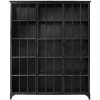 Product photograph of Nordal Downtown Black 3 Door Display Cabinet from Choice Furniture Superstore