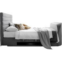 Product photograph of Kaydian Appleton Marbella Grey Fabric Ottoman Storage Tv Bed from Choice Furniture Superstore