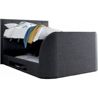 Product photograph of Kaydian Falmer Pendle Slate Drak Grey Fabric Ottoman Storage Tv Bed from Choice Furniture Superstore