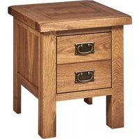 Product photograph of Kent Oak 2 Drawer Lamp Table from Choice Furniture Superstore