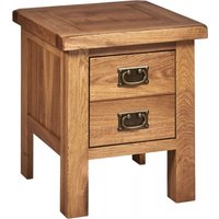 Product photograph of Kent Oak 2 Drawer Lamp Table from Choice Furniture Superstore