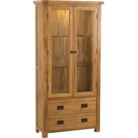 Product photograph of Originals Rustic Oak Display Cabinet from Choice Furniture Superstore