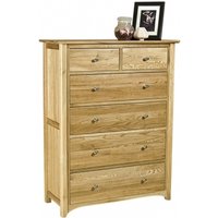 Product photograph of Shaker Oak 4 2 Drawer Chest from Choice Furniture Superstore