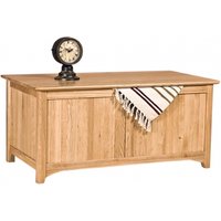 Product photograph of Shaker Oak Blanket Box from Choice Furniture Superstore