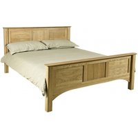 Product photograph of Shaker Oak High Foot End Bed from Choice Furniture Superstore