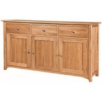 Product photograph of Shaker Oak Large Sideboard from Choice Furniture Superstore
