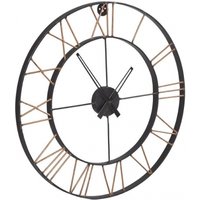 Product photograph of Lincoln Black Metal Skeleton Round Wall Clock from Choice Furniture Superstore