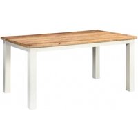 Product photograph of Coastal White And Wood 6 Seater Dining Table from Choice Furniture Superstore