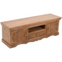 Product photograph of Carved Mango Wood 140cm Tv Unit from Choice Furniture Superstore