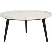 Product photograph of Fluted White Marble Round Coffee Table from Choice Furniture Superstore