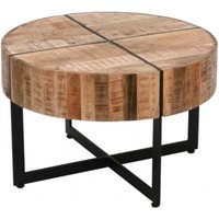 Product photograph of Dispur Solid Mango Wood 70cm Round Coffee Table from Choice Furniture Superstore