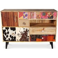 Product photograph of Sorio Multi Coloured 120cm Small 3 Door Sideboard from Choice Furniture Superstore