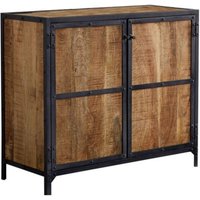 Product photograph of Ascot Industrial Wood And Iron 90cm Small Sideboard from Choice Furniture Superstore