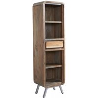 Product photograph of Aspen Industrial Acacia Wood Narrow Bookcase from Choice Furniture Superstore