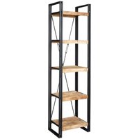 Product photograph of Cosmo Industrial Style Wooden Narrow Shelving Unit from Choice Furniture Superstore