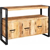 Product photograph of Cosmo Industrial Style Wooden 3 Door Sideboard from Choice Furniture Superstore