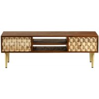 Product photograph of Mango Wood Geomatric 140cm Tv Unit from Choice Furniture Superstore